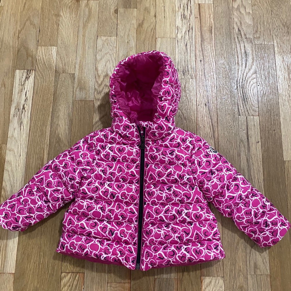 Toddler Girl Moncler Puffer Coat Size 2 - Picture 2 of 6